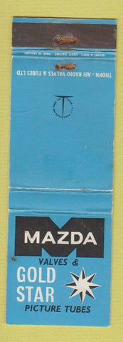Matchbook Cover - Mazda Valves Gold Star Picture Tubes TV Bryant May UK WEAR