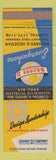 Matchbook Cover - Square D Electrical Equipment Richard Hegeman Cincinnati OH