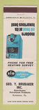 Matchbook Cover - EFM Automatic Heat Geo Brubaker Kutztown PA