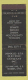 Matchbook Cover - Hinkle Lea Electric Warren OH