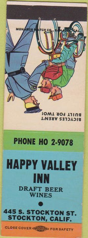 Matchbook Cover - Happy Valley Inn Stockton CA