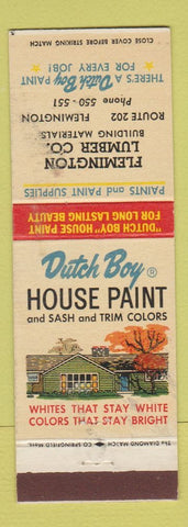 Matchbook Cover - Dutch Boy Paints Flemington Lumber NJ? WEAR