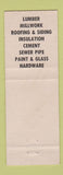 Matchbook Cover - Jefferson County Lumber Imperial MO