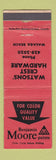 Matchbook Cover - Benjamin Moore Paint Watsons' Crest Hardware Wasaga Beach ON