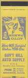 Matchbook Cover - Government Hill Auto Supply Anchorage AK yellow