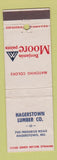 Matchbook Cover - Benjamin Moore Paint Hagerstown Lumber MD