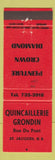 Matchbook Cover - Quincaillerie Grondin Rue Du Pont St Jacques NB WRITING