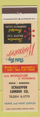 Matchbook Cover - Dutch Boy Paint Schaeffer Lumber