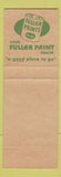 Matchbook Cover - Fuller Paints Foxworth Galbraith Lumber Wickenburg AZ