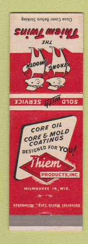Matchbook Cover - Thiem Twins Products Krome Kote