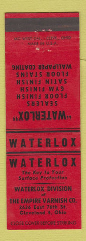 Matchbook Cover - Waterlox Sealers Finishing Stains Cleveland OH Varnish