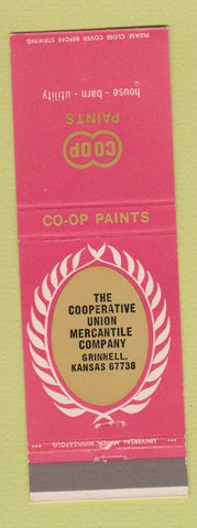 Matchbook Cover - COOP Paints Grinnell KS