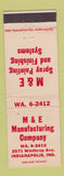 Matchbook Cover - M&M Manufacturing Paints Indianapolis IN WEAR