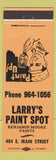 Matchbook Cover - Larry's Paint Spot Benjamin Moore ORANGE