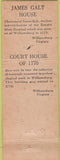 Matchbook Cover - Historic Virginia Williamsburg VA James Galf House