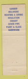 Matchbook Cover - Jefferson County Lumber Imperial MO
