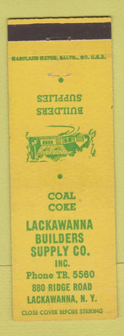 Matchbook Cover - Lackawanna Builders Supply NY coal coke