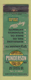 Matchbook Cover - Punderson Coal Oil Chicago IL Koppers Coke WORN