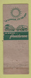 Matchbook Cover - Punderson Coal Oil Chicago IL Koppers Coke WORN
