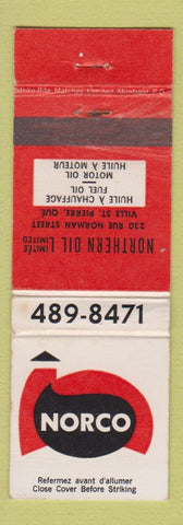 Matchbook Cover - Norco Northern Oil Ville St Pierre QC