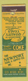 Matchbook Cover - Newport Coal & Supply  WEAR