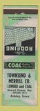 Matchbook Cover - Townsend & Merill Lumber Coal Ackley IA