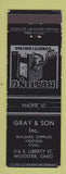 Matchbook Cover - Gray and Son Builders Supply Coal Wooster OH WEAR