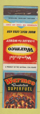 Matchbook Cover - Warmco Superfuel Coal UK England
