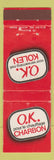 Matchbook Cover - OK Pour Le Chauffage Charbon Coal France?