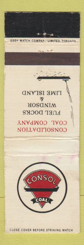 Matchbook Cover - Consol Coal Canada  WEAR