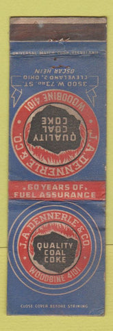 Matchbook Cover - JA Dennerle Coke Coal Cleveland OH WORN