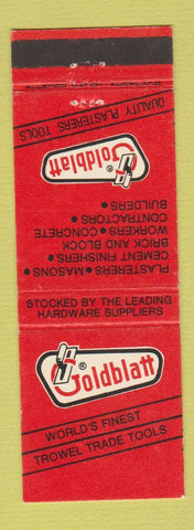 Matchbook Cover - Goldblatt Trowel Trade Tools New Zealand