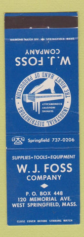 Matchbook Cover - WJ Foss Tools Equipment West Springfield MA