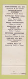 Matchbook Cover - WJ Foss Tools Equipment West Springfield MA