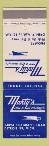 Matchbook Cover - Mart's Tool and Die Welding Detroit MI