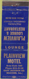 Matchbook Cover - Plainview Motel Macomb IL WORN