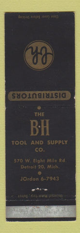 Matchbook Cover - BH Tool and Supply Detroit MI WEAR