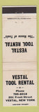 Matchbook Cover - Vestal Tool Rental Vestal NY WEAR