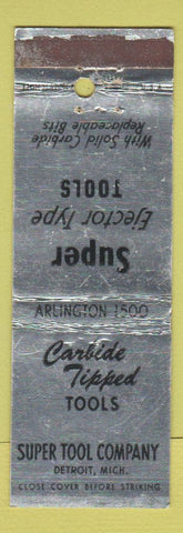 Matchbook Cover - Carbide Tipped Tools Super Tool Detroit MI WEAR
