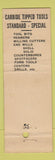 Matchbook Cover - Carbide Tipped Tools Super Tool Detroit MI WEAR