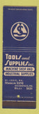 Matchbook Cover - Tools and Supplies Machine Shop Indianapolis IN