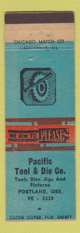 Matchbook Cover - Pacific Tool and Die Portland OR