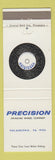 Matchbook Cover - Precision Grinding Wheel Company Philadelphia PA