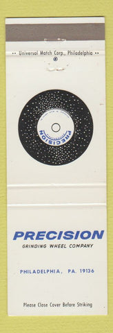 Matchbook Cover - Precision Grinding Wheel Company Philadelphia PA