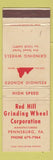 Matchbook Cover - Red Hill Grinding Wheel Corp Pennsburg PA WEAR