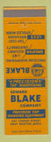 Matchbook Cover - Edward Blake Precision Tap Grinding West Newton MA