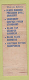 Matchbook Cover - Edward Blake Precision Tap Grinding West Newton MA