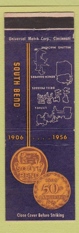 Matchbook Cover - South Bend Tools IN 1956 Lathes