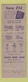 Matchbook Cover - South Bend Tools IN 1956 Lathes