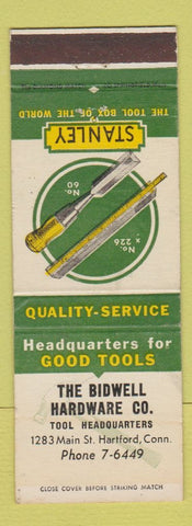 Matchbook Cover - Stanley Tools Bidwell Hardware Hartford CT